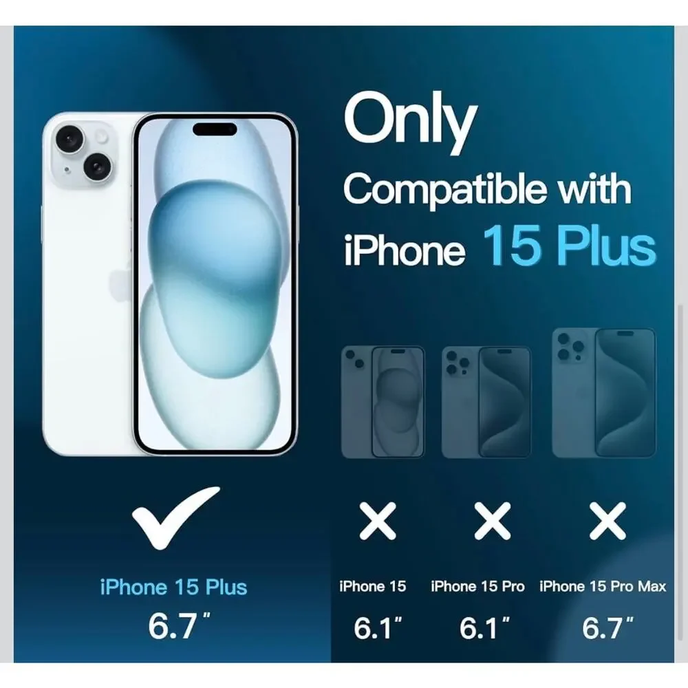 NIB JETech iPhone 15 Plus 6.7” Tempered Glass Screen Protector 3-Pack